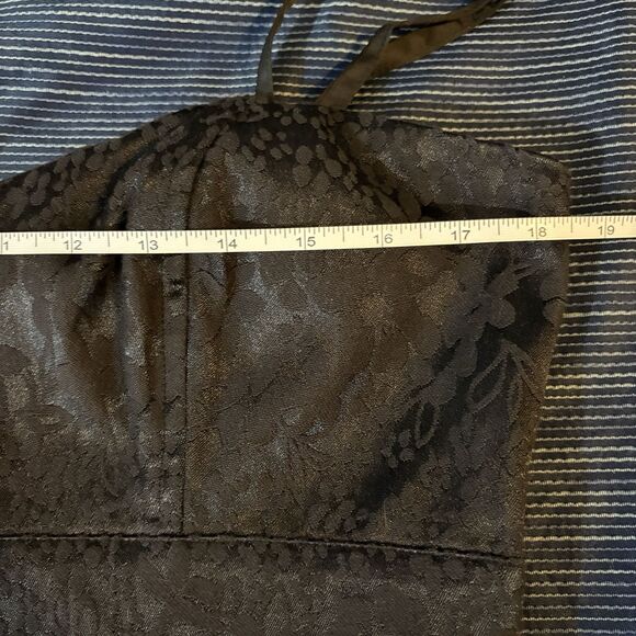 Walter Baker Black Floral Sheath Dress Womens L Cocktail Party Gothcore - Picture 8 of 10